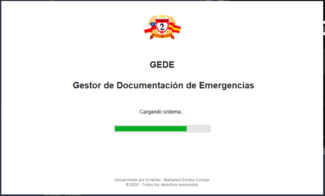 Captura 1 de la aplicación GEDE